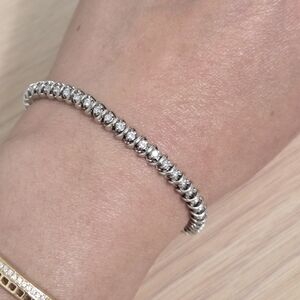 14k White Gold Diamond Tennis Bracelet